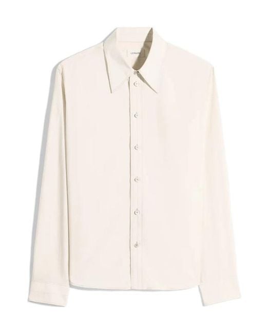 Lemaire Natural Button-Down Long-Sleeve Shirt