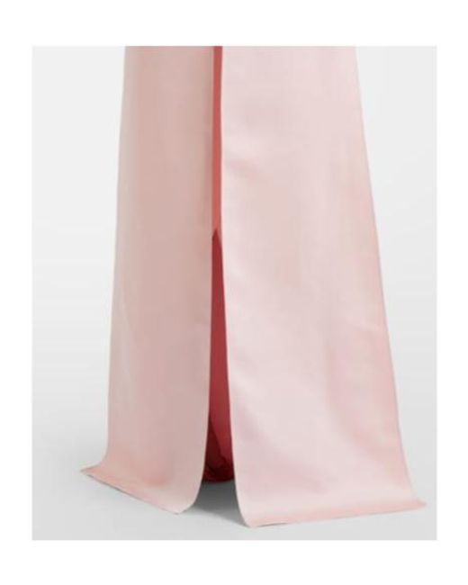 Safiyaa Pink Harley Caped Crêpe Gown