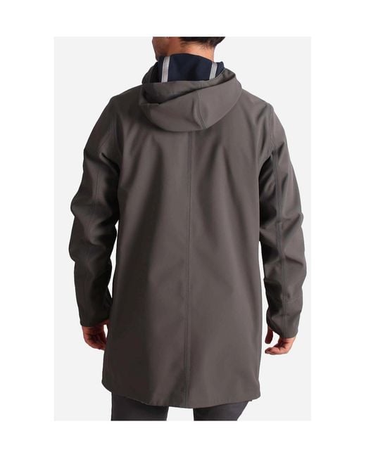 K-Way Gray Hooded Casual Jacket for men