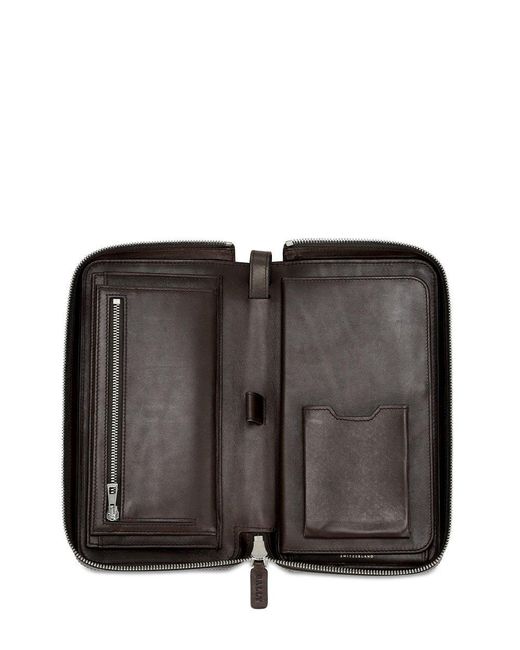 Bally Black Logo Long Wallet for men