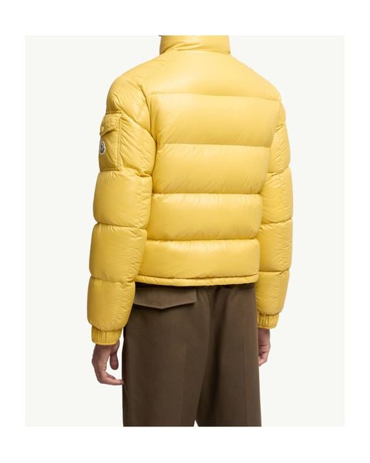Moncler Yellow Levitha Hooded Short Down Jacket for men