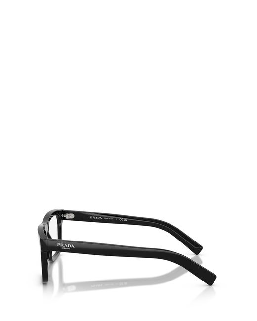Prada White Eyewear Rectangle Frame Glasses for men