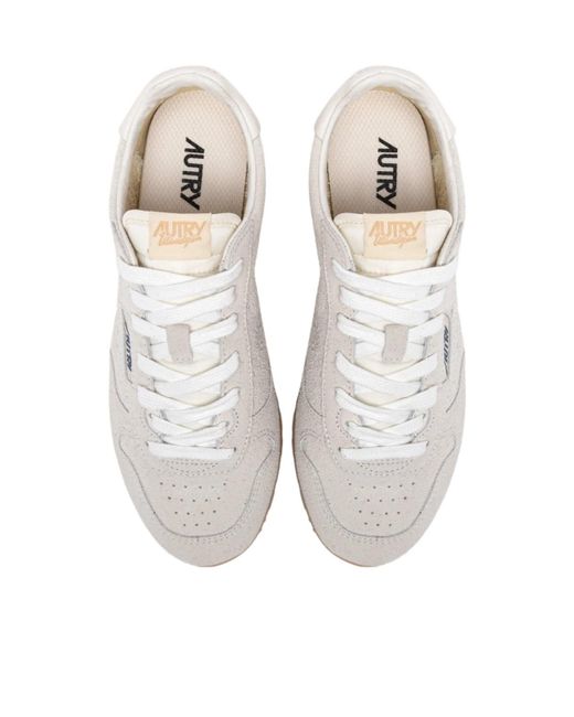 Autry White Windspin Lace-Up Sneakers