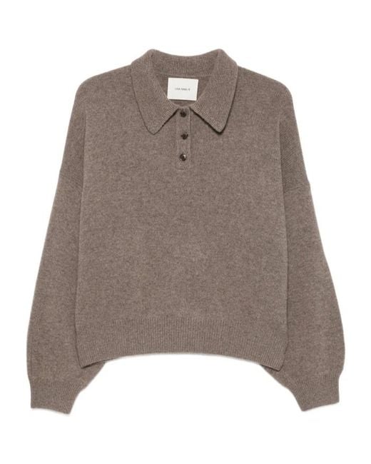 Lisa Yang Brown Knitted Polo Shirt
