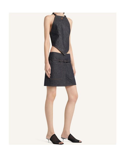 Courreges Blue Sleeveless Top