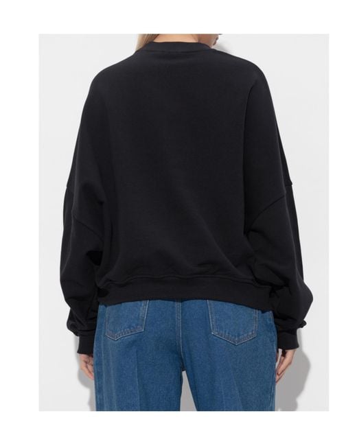 Marni Black Logo Printed Drop Shoulder Sweatshirt