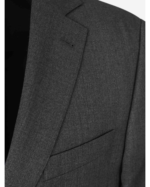 Officine Generale Black Officine Générale American Wool Textured Jacket for men
