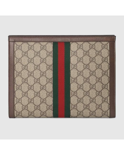 Gucci Metallic Ophidia Monogrammed Pouch