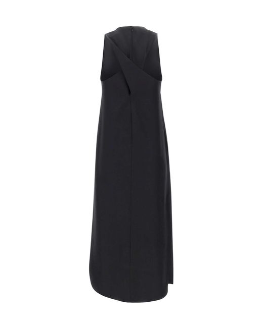 Loulou de Saison Black Paloma Twisted-Back Dress
