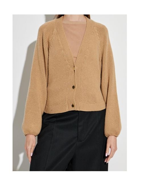 Officine Generale Natural Balloon-Sleeve Cardigan