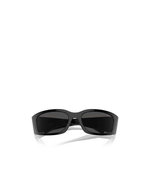 Prada White Eyewear Butterfly Frame Sunglasses