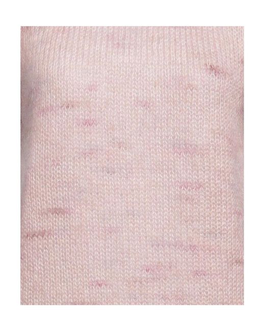 Ganni Pink Fashion Solid Color Sleeveless Knit Tank Top