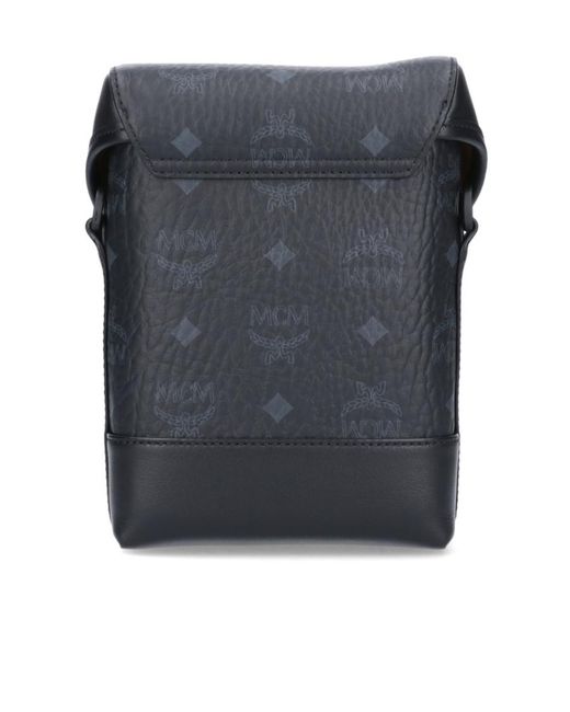MCM Gray N/S Arena Monogram Printed Shoulder Bag