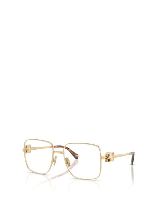 Miu Miu Natural Eyewear Square Frame Glasses