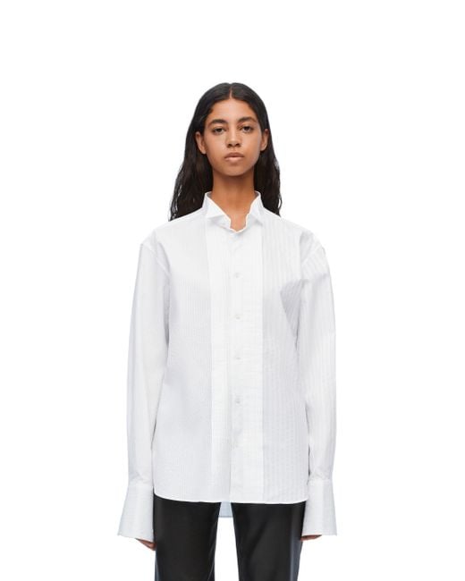 Loewe White Pleated Shirt