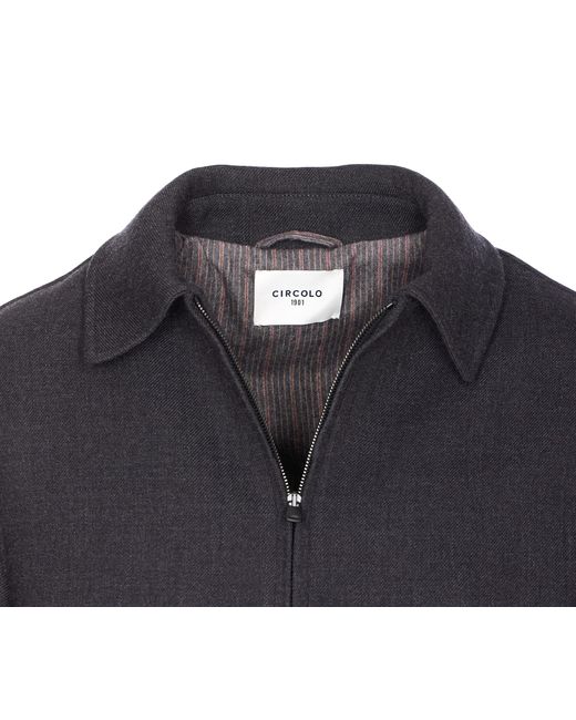 Circolo 1901 Blue High Neck Zip Jacket for men