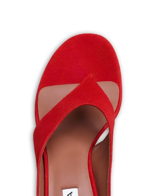 Alaïa Red Wedge-Heel Sandals
