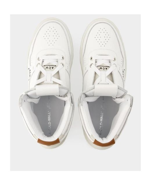 A_COLD_WALL* White Smooth Calfskin Hi-Top Sneakers for men