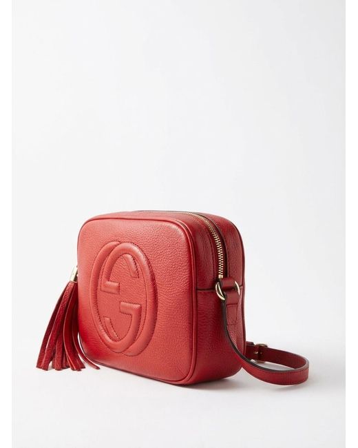 Gucci Red Soho Disco Small Leather Shoulder Bag