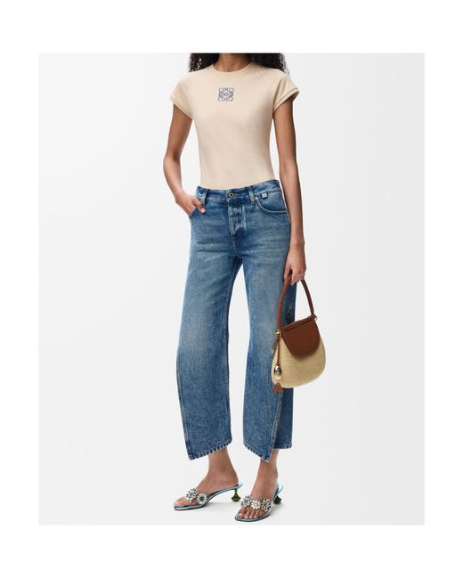 Loewe Natural Anagram Embroidered Small Fit T-Shirt