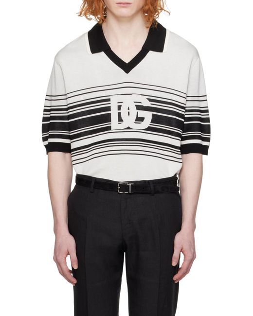 Dolce & Gabbana Black Silk Polo Shirt for men