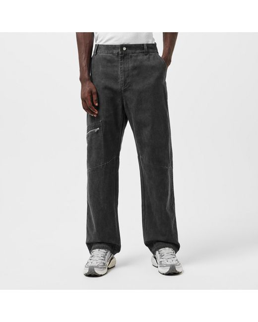 Represent Gray Loose-Fitting Cargo Pants for men