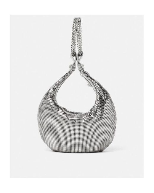 Versace Metallic Chain-Linked Mesh Clutch Bag