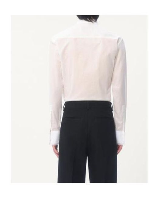 Valentino White Button-Up Long-Sleeved Shirt for men