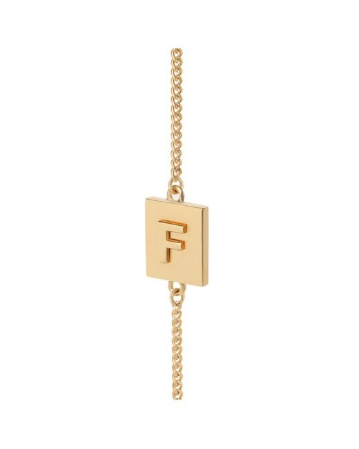Céline White Alphabet F Bracelet