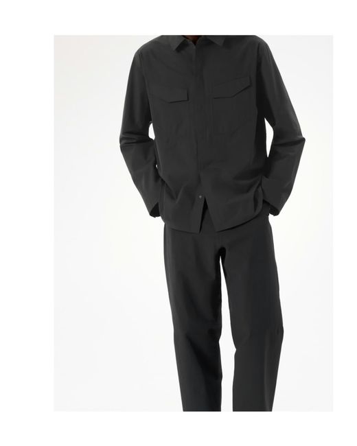 Veilance Black Arc'Teryx Utility Pocket Shirt for men