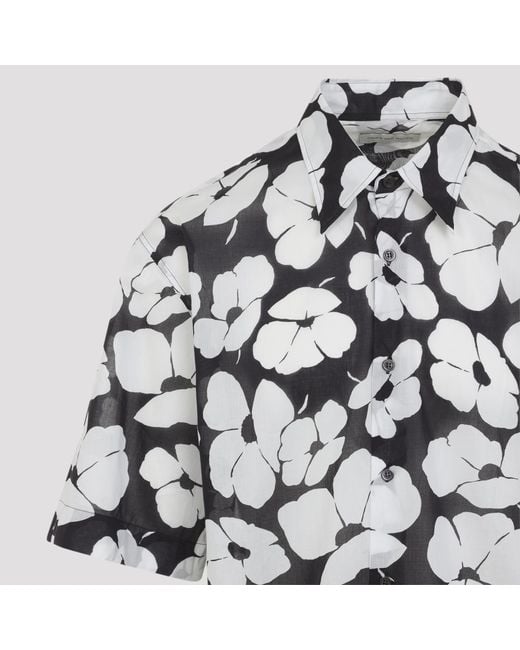 Dries Van Noten White Printed Shirt for men