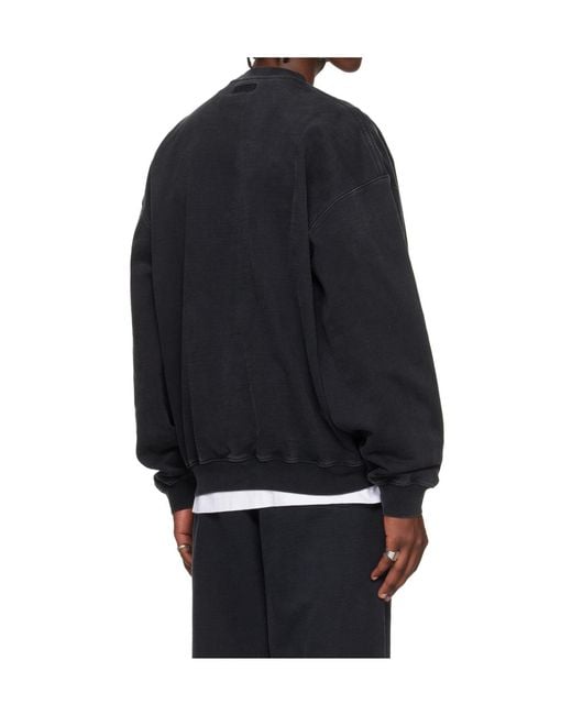 Vetements Black 'Global Mf' Long-Sleeve Crew Neck Sweatshirt for men