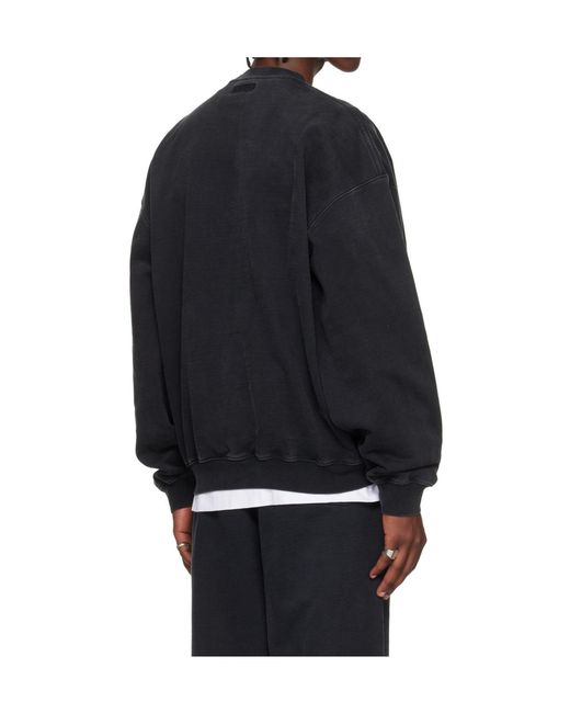 Vetements Black 'Global Mf' Long-Sleeve Crew Neck Sweatshirt for men