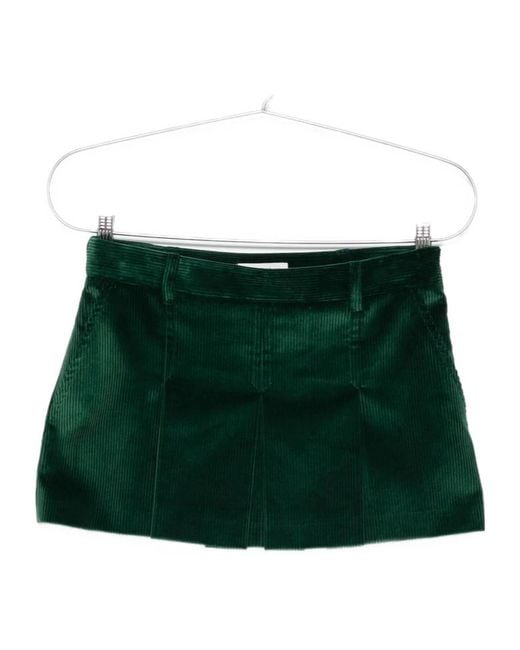 Miu Miu Green Corduroy Miniskirt