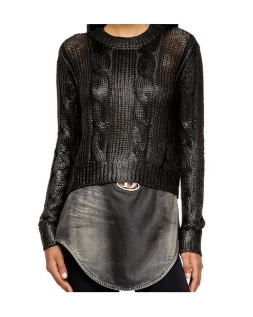 DIESEL Black "Miccha" Round Neck Sweater