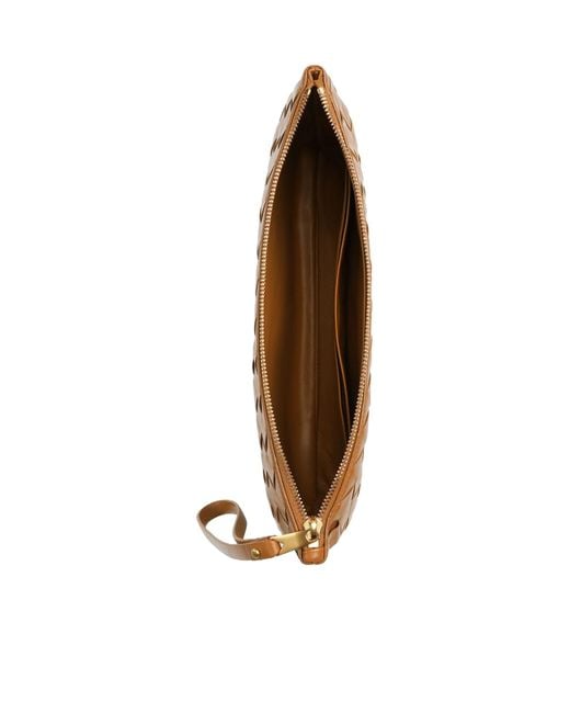 Bottega Veneta Brown Medium Intreciato Knitted Flat Clutch