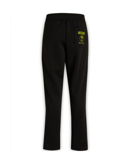 Moschino Black Elasticated Waistband Trousers for men