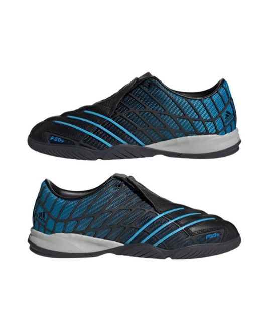 Adidas Blue F50 Sala Logo-Embroidered Sneakers for men