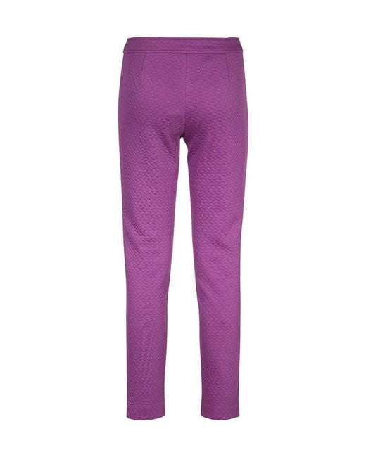 Moschino Purple Logo Casual Trousers