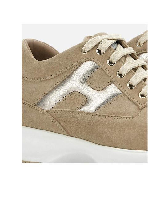 Hogan Natural Interactive Lace-Up Sneakers