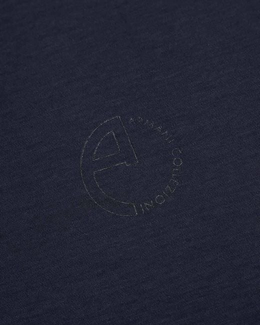 Armani Collezioni Blue Round-Necked T-Shirt for men