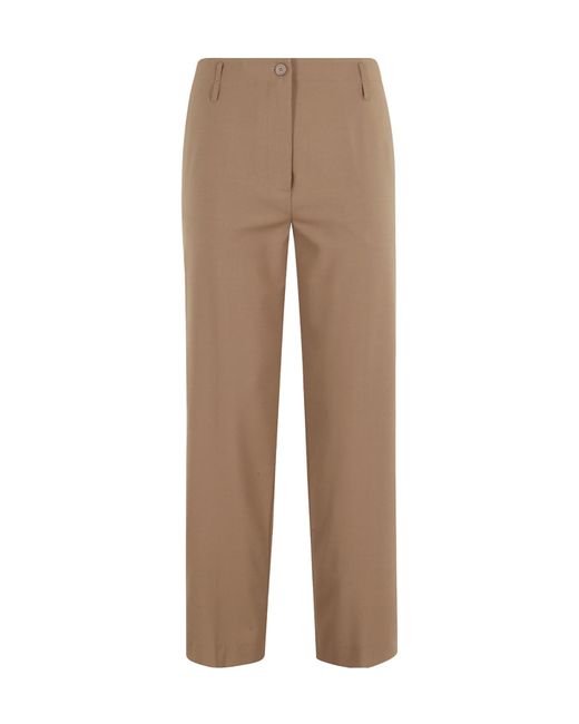 Semicouture Natural Belt Loops Slacks