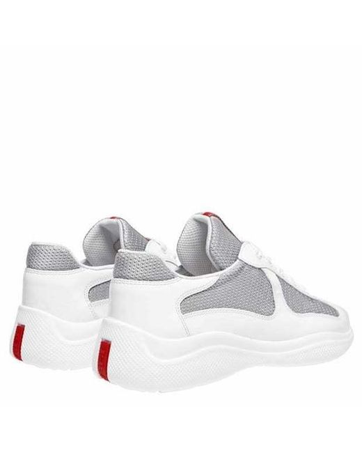 Prada White Americas Cup Trainers