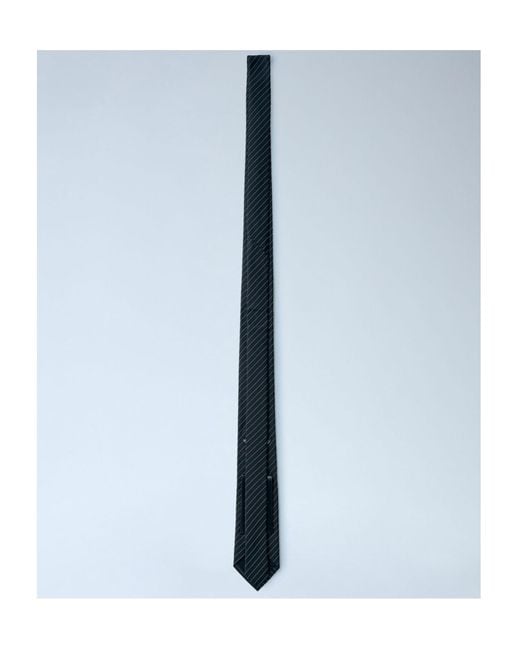 Saint Laurent White Striped Tie for men