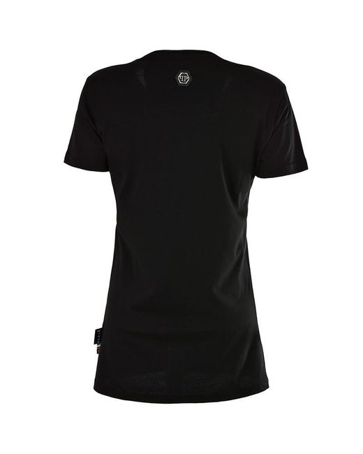 Philipp Plein Black Logo Details T-Shirt