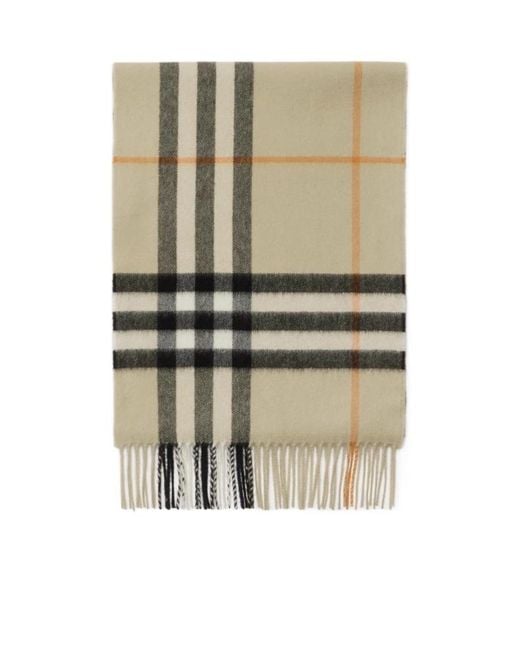 Burberry Multicolor Checked Fringed-Edge Scarf