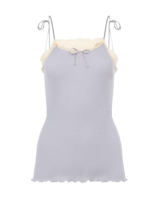 Chloé Purple Thin-Strapped Tank Top