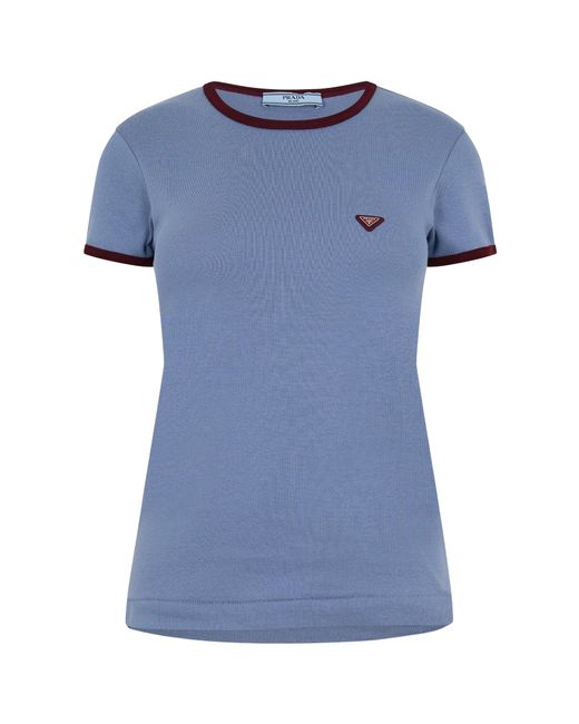 Prada Blue Logo T-Shirt