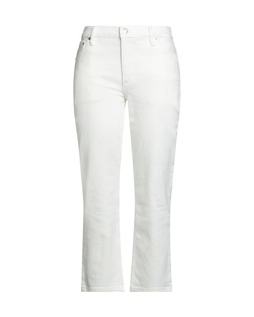 Tory Burch White Straight-Leg Jeans