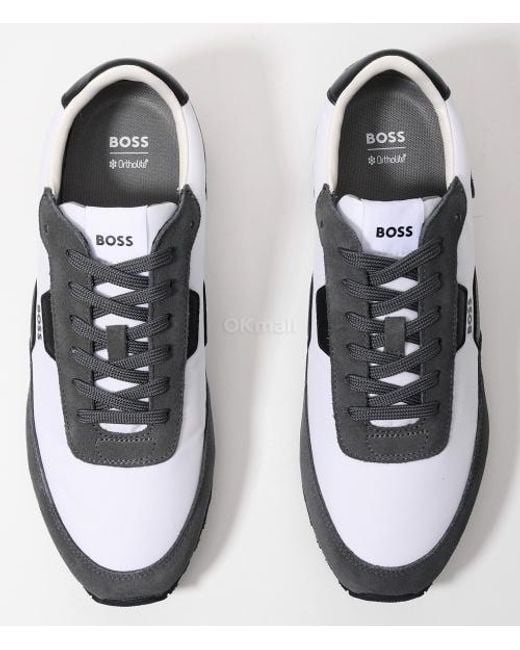 Boss Multicolor Lace-Up Sneakers for men